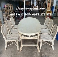 4 Bàn ghế ăn mây tre