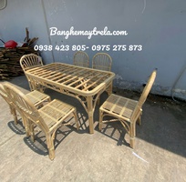 5 Bàn ghế ăn mây tre