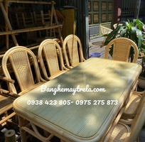 6 Bàn ghế ăn mây tre