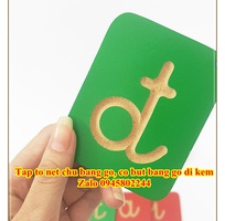 Bộ chữ nhám gỗ   Tập tô nét chữ  Khắc lõm :