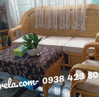 Sofa salon mây đan kín