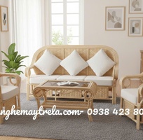 4 Sofa salon mây đan kín