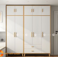 Tủ Quần Áo TAM053 Chân Gỗ Phong Cách Hàn Quốc