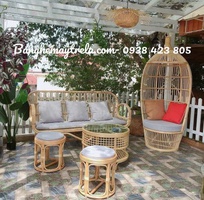 2 Sofa mây tay cuộn hiện đại