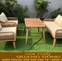 3 Bộ sofa giả mây sân vườn QD - 749 giải pháp nội thất ngoài trời sang trọng và bền đẹp