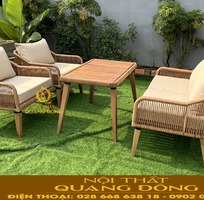 2 Bộ sofa giả mây sân vườn QD - 749 giải pháp nội thất ngoài trời sang trọng và bền đẹp