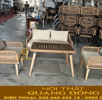 Bộ sofa giả mây sân vườn QD - 749 giải pháp nội thất ngoài trời sang trọng và bền đẹp