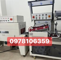 1 Máy cắt dán màng co POF tự động, máy rút màng co hộp, máy đóng gói màng co cho hộp trà cafe