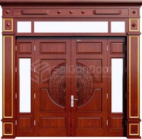 Cửa thép vân gỗc 4 cánh