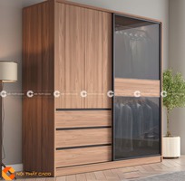 1 Tủ Quần Áo Cửa Lùa Gỗ MDF Thiết Kế Độc Đáo Phá Cách