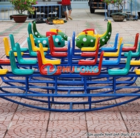 Bập bênh long thuyền composite 6 chỗ mầm non