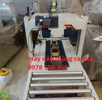 1 Máy dán thùng, máy dán băng dính thùng carton, máy dán thùng mặt trên mặt dưới bán tự động