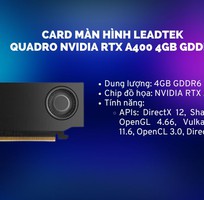 Card Màn Hình Leadtek NVIDIA RTX A400 4GB GDDR6   Giải Pháp Đồ Họa Chuyên Nghiệp Cho Workstation