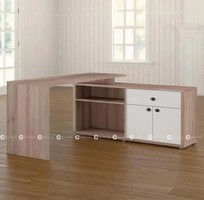 1 Bàn Làm Việc Gỗ Công Nghiệp MDF Màu Nâu Vân Gỗ Hiện Đại
