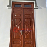 1 Cửa thép vân gỗ 2 cánh