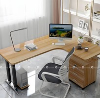 1 Bàn Làm Việc Tại Nhà Gỗ MDF Thiết Kế Chữ L Hiện Đại