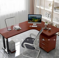 Bàn Làm Việc Tại Nhà Gỗ MDF Thiết Kế Chữ L Hiện Đại