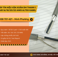 1 Cáp tín hiệu vặn xoắn âm thanh 1 pair 16/18/20/22 AWG phân phối Đà Nẵng, Huế