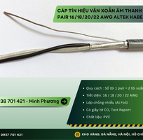 2 Cáp tín hiệu vặn xoắn âm thanh 1 pair 16/18/20/22 AWG phân phối Đà Nẵng, Huế