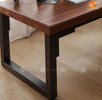 1 Bàn Làm Việc Tại Nhà Gỗ Tự Nhiên Kết Hợp Chân Sắt Hiện Đại