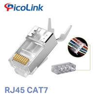 2  Hạt mạng / Đầu bấm mạng Cat 7 FTP PicoLink PL-1910607 bấm cho cáp cat7