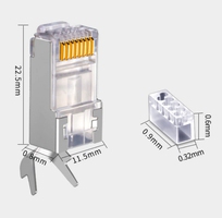 3  Hạt mạng / Đầu bấm mạng Cat 7 FTP PicoLink PL-1910607 bấm cho cáp cat7