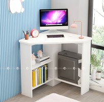 1 Bàn Làm Việc Tại Nhà Gỗ MDF Góc Tường Tối Ưu Diện Tích
