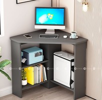 Bàn Làm Việc Tại Nhà Gỗ MDF Góc Tường Tối Ưu Diện Tích