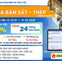 Còn 2 ngày Ưu đãi 10 cài đặt Phần mềm kinh doanh, gia công Sắt, Thép, Inox