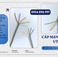 1 Cáp Mạng UTP Cat5e Không Chống Nhiễu 24AWG   Có Sẵn Đà Nẵng, Hà Nội, TP.HCM