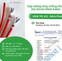 1 Cáp chống cháy chống nhiễu 2x1.5mm2 Altek Kabel phân phối Đà Nẵng, Quảng Ngãi