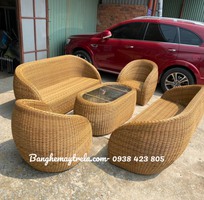 4 Bàn ghế sofa mây nhựa