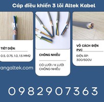 2 Cáp điều khiển đồng mềm 3 lõi vỏ xám Altek Kabel