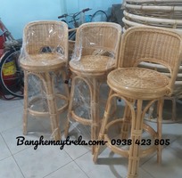 2 Ghế quầy bar mây tre đan