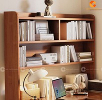Bàn Làm Việc Tại Nhà Gỗ Sồi Tự Nhiên Kết Hợp Giá Sách Hiện Đại