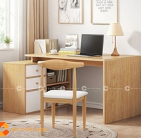 Bàn Làm Việc Tại Nhà Gỗ MDF Kết Hợp Ngăn Kéo Hiện Đại