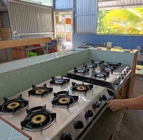 2 Bếp Gas 6 Lò Khè Kiềng Gang IKURA