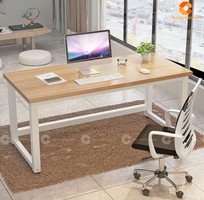1 Bàn Làm Việc Tại Nhà Gỗ Công Nghiệp Chân Sắt Cho 2 Người