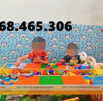 1 Bàn chơi lego cho bé, bàn lego trẻ em bằng gỗ