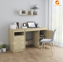 2 Bàn Làm Việc Tại Nhà Gỗ Công Nghiệp Kết Hợp Hệ Tủ Thông Minh
