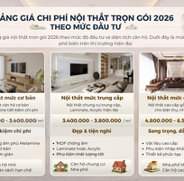 1 Chi Phí Làm Nội Thất Trọn Gói 2026   Bảng Giá Thực Tế Cho Chung Cư   Nhà Phố