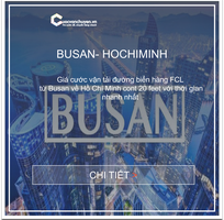 Giá cước vận tải biển hàng FCL từ Busan về Hồ Chí Minh