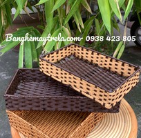 1 Khay mây nhựa để đồ hình chữ nhật