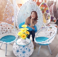 7 Xích đu kèm bàn ghế ban công giả mây