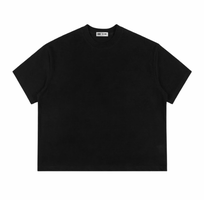 Áo Thun Trơn Form Boxy Đen   Cotton 2 chiều