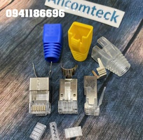 4 Phân phối Hạt mạng Cat6 UTP ANCOMTECK AC-US6-P100, chân sole đồng rãnh to