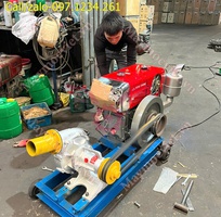1 Máy bơm nước công suất lớn Văn Thể VT10 đầu nổ D24 mát gió giá rẻ