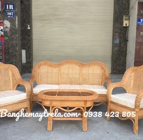 5 Sofa mây tự nhiên lưới mắt cáo- Bàn ghế mây phòng khách