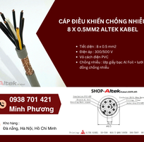 1 Dây cáp điều khiển có lưới chống nhiễu 8x0.5mm2 giá tốt Đà Nẵng, Nghệ An, Huế