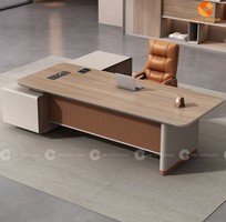 Bàn Giám Đốc Gỗ Công Nghiệp Chữ L Hiện Đại Cho Lãnh Đạo
